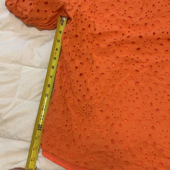 PRETTY GARDEN, XL, blouse, short sleeves,1/4 button down w/liner - Picture 9 of 16